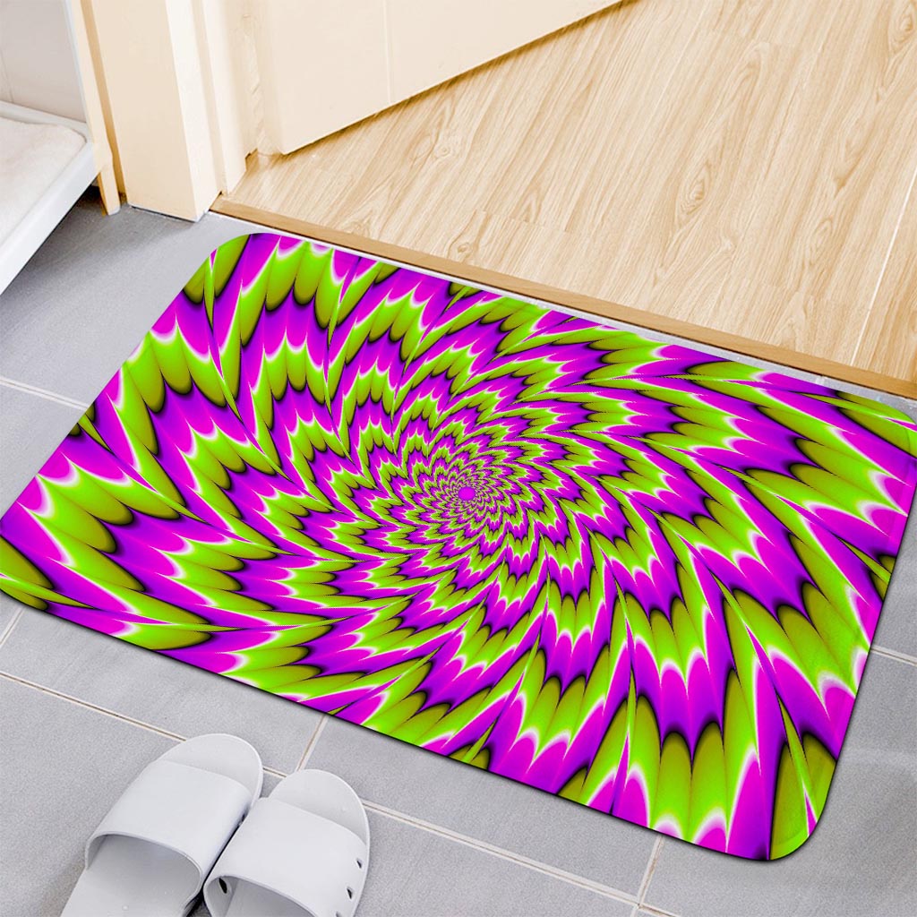 Green Explosion Moving Optical Illusion Indoor Door Mat