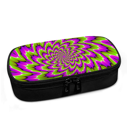 Green Explosion Moving Optical Illusion Insulin Cooler Travel Case
