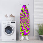 Green Explosion Moving Optical Illusion Ironing Board Cover