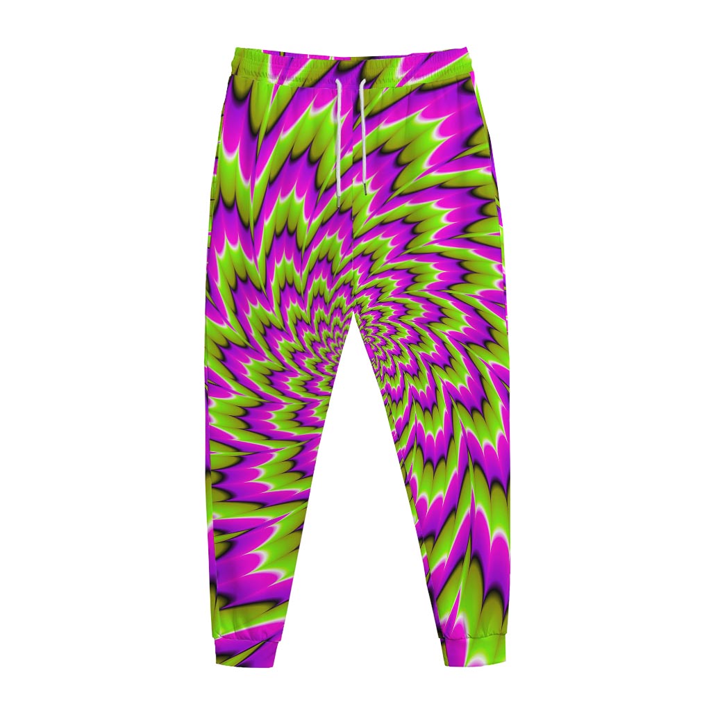 Green Explosion Moving Optical Illusion Jogger Pants