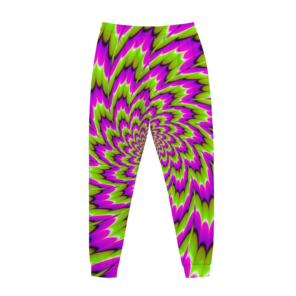 Green Explosion Moving Optical Illusion Jogger Pants