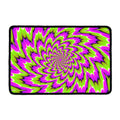 Green Explosion Moving Optical Illusion Kitchen Mat
