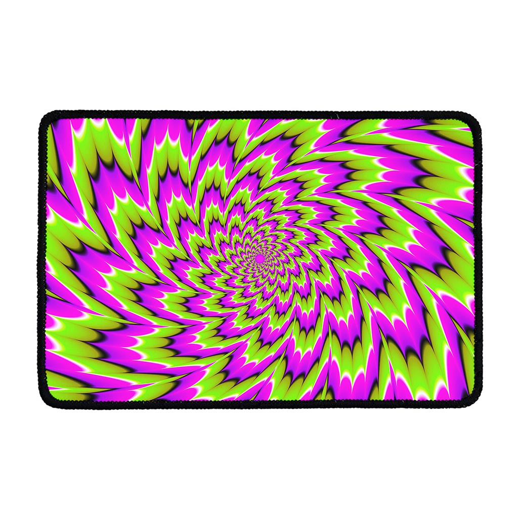 Green Explosion Moving Optical Illusion Kitchen Mat