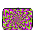 Green Explosion Moving Optical Illusion Laptop Sleeve