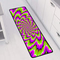 Green Explosion Moving Optical Illusion Long Kitchen Mat