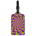 Green Explosion Moving Optical Illusion Luggage Tag