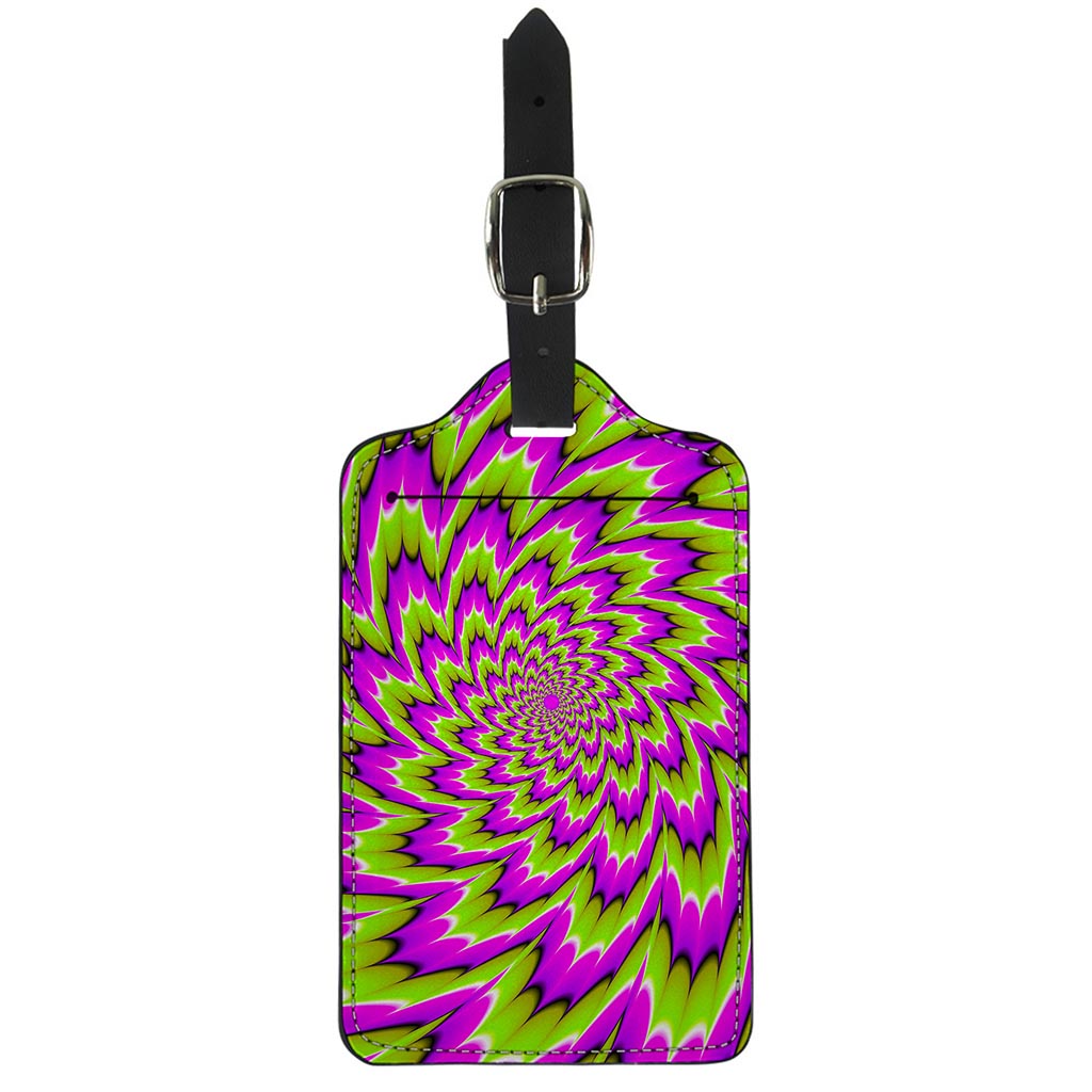 Green Explosion Moving Optical Illusion Luggage Tag
