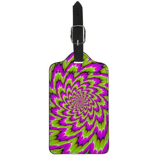 Green Explosion Moving Optical Illusion Luggage Tag