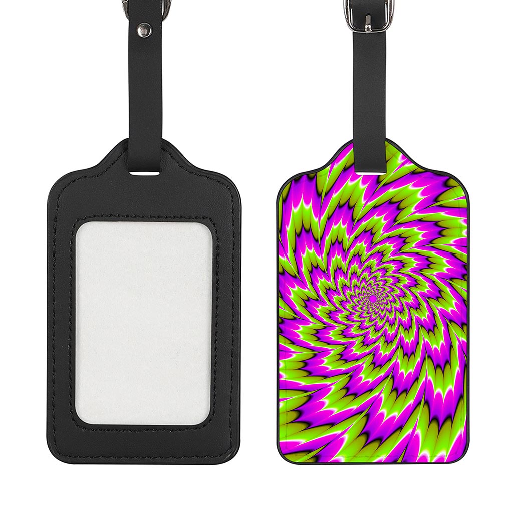 Green Explosion Moving Optical Illusion Luggage Tag