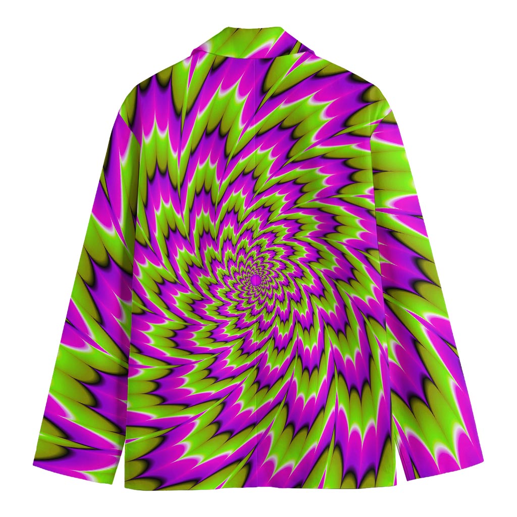 Green Explosion Moving Optical Illusion Men's Blazer