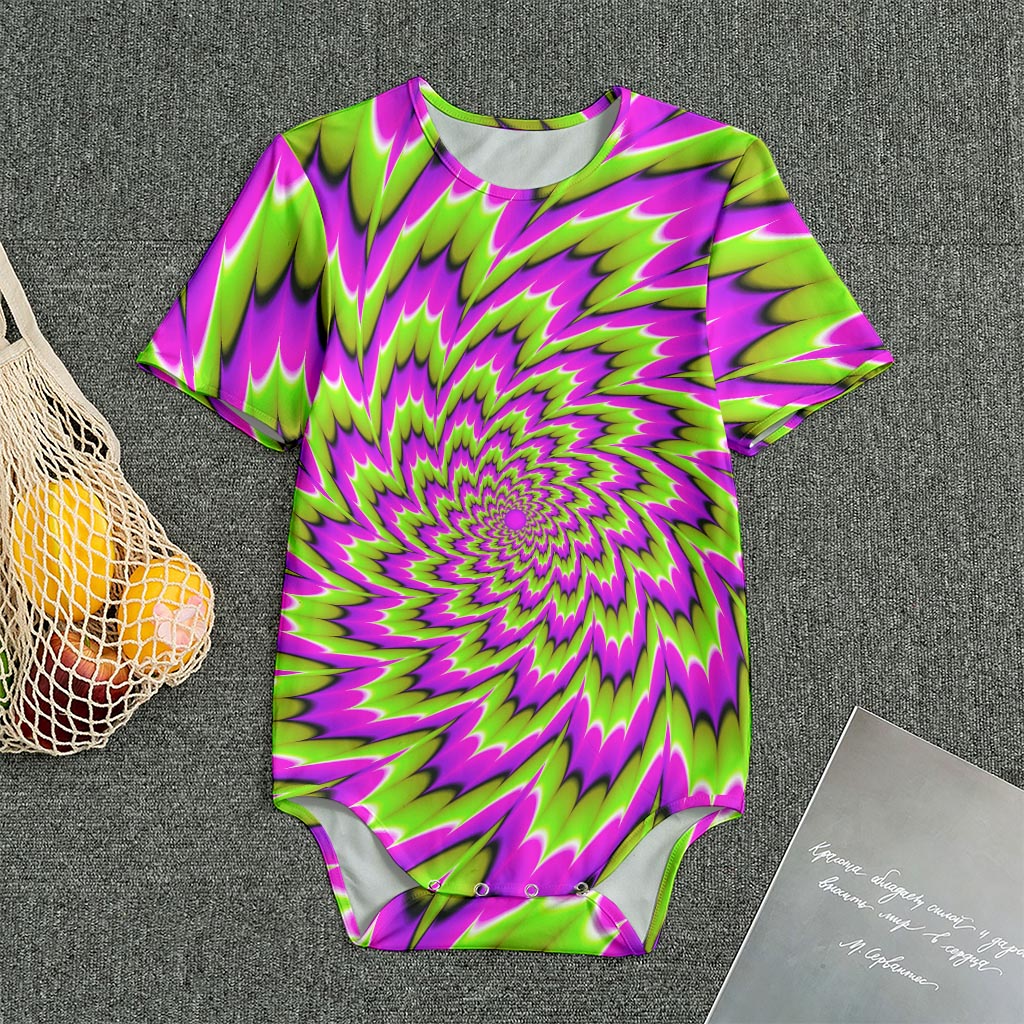 Green Explosion Moving Optical Illusion Men's Bodysuit