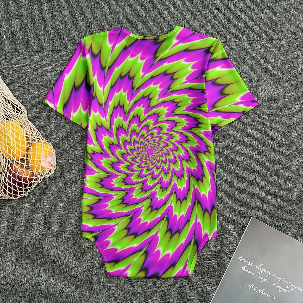 Green Explosion Moving Optical Illusion Men's Bodysuit