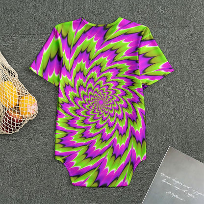 Green Explosion Moving Optical Illusion Men's Bodysuit