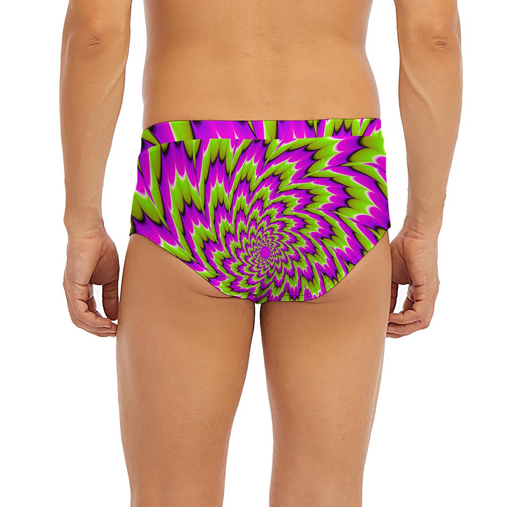 Green Explosion Moving Optical Illusion Men's Briefs