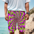Green Explosion Moving Optical Illusion Men's Cargo Shorts
