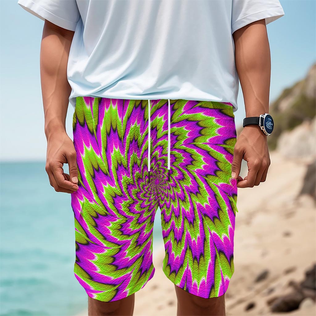 Green Explosion Moving Optical Illusion Men's Cargo Shorts