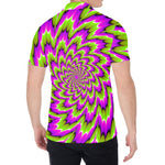 Green Explosion Moving Optical Illusion Men's Shirt