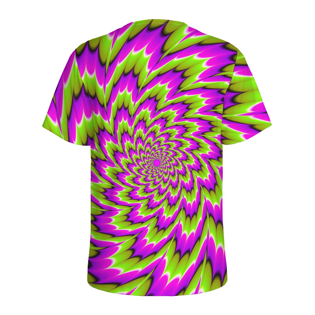 Green Explosion Moving Optical Illusion Men's Sports T-Shirt