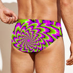 Green Explosion Moving Optical Illusion Men's Swim Briefs