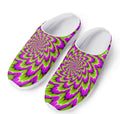 Green Explosion Moving Optical Illusion Mesh Casual Shoes