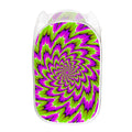 Green Explosion Moving Optical Illusion Mesh Laundry Hamper