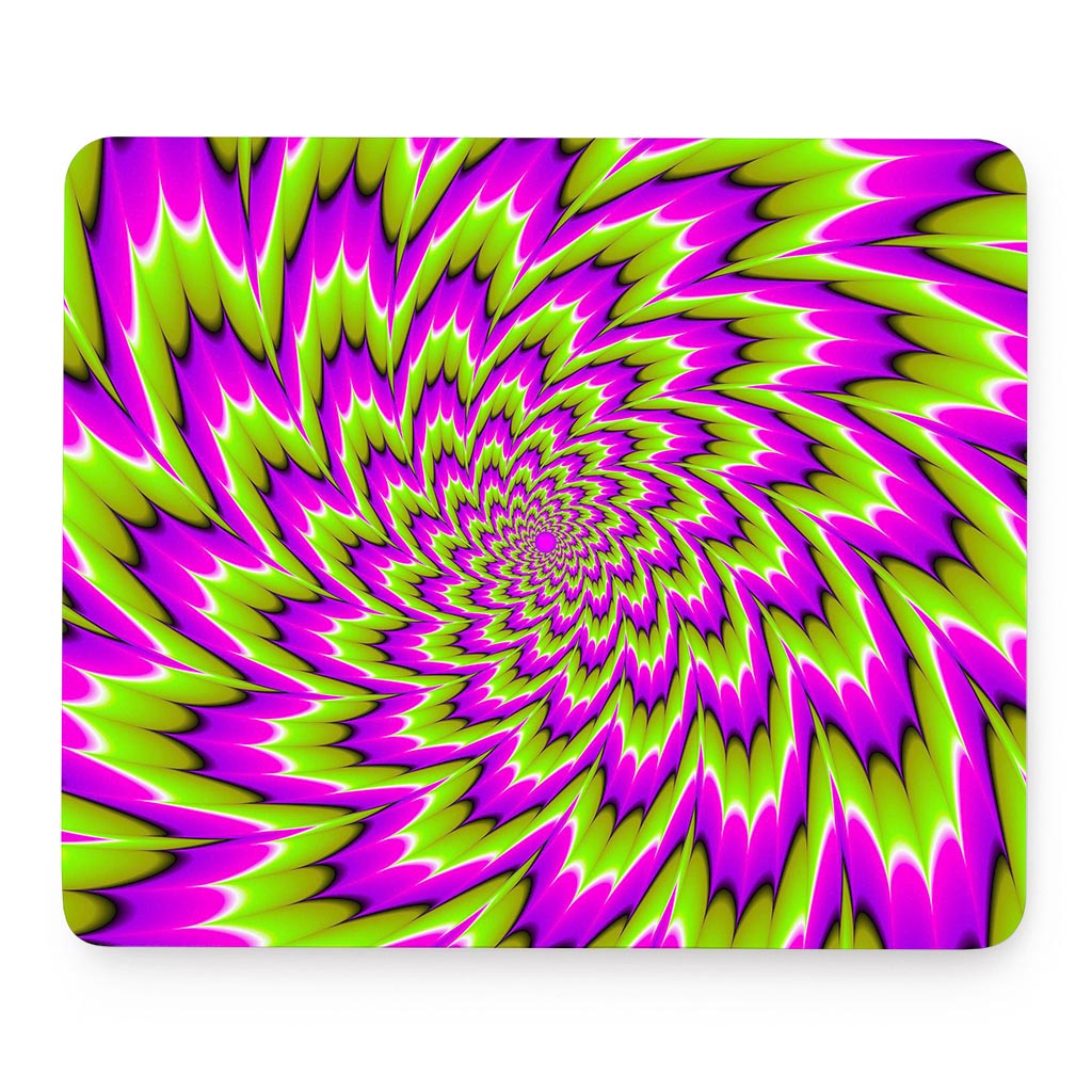 Green Explosion Moving Optical Illusion Mouse Pad