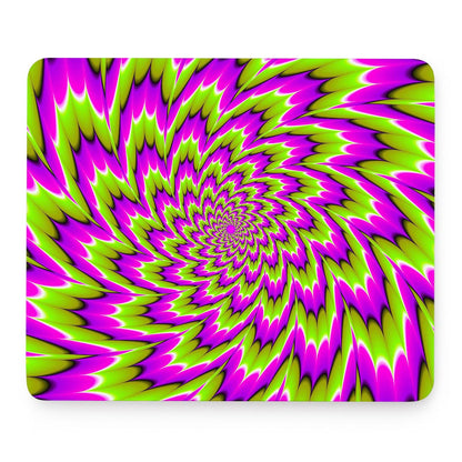 Green Explosion Moving Optical Illusion Mouse Pad