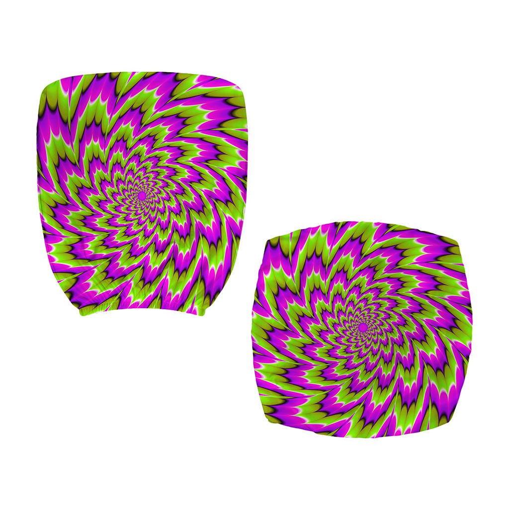 Green Explosion Moving Optical Illusion Office Chair Cover