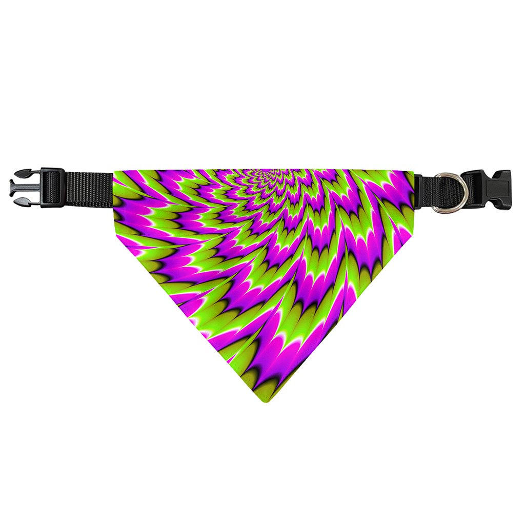 Green Explosion Moving Optical Illusion Over The Collar Dog Bandana