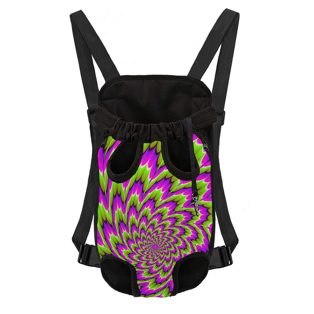 Green Explosion Moving Optical Illusion Pet Carrier Backpack
