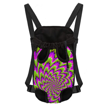 Green Explosion Moving Optical Illusion Pet Carrier Backpack