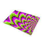 Green Explosion Moving Optical Illusion Pet Cooling Mat Cover