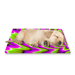 Green Explosion Moving Optical Illusion Pet Cooling Mat Cover