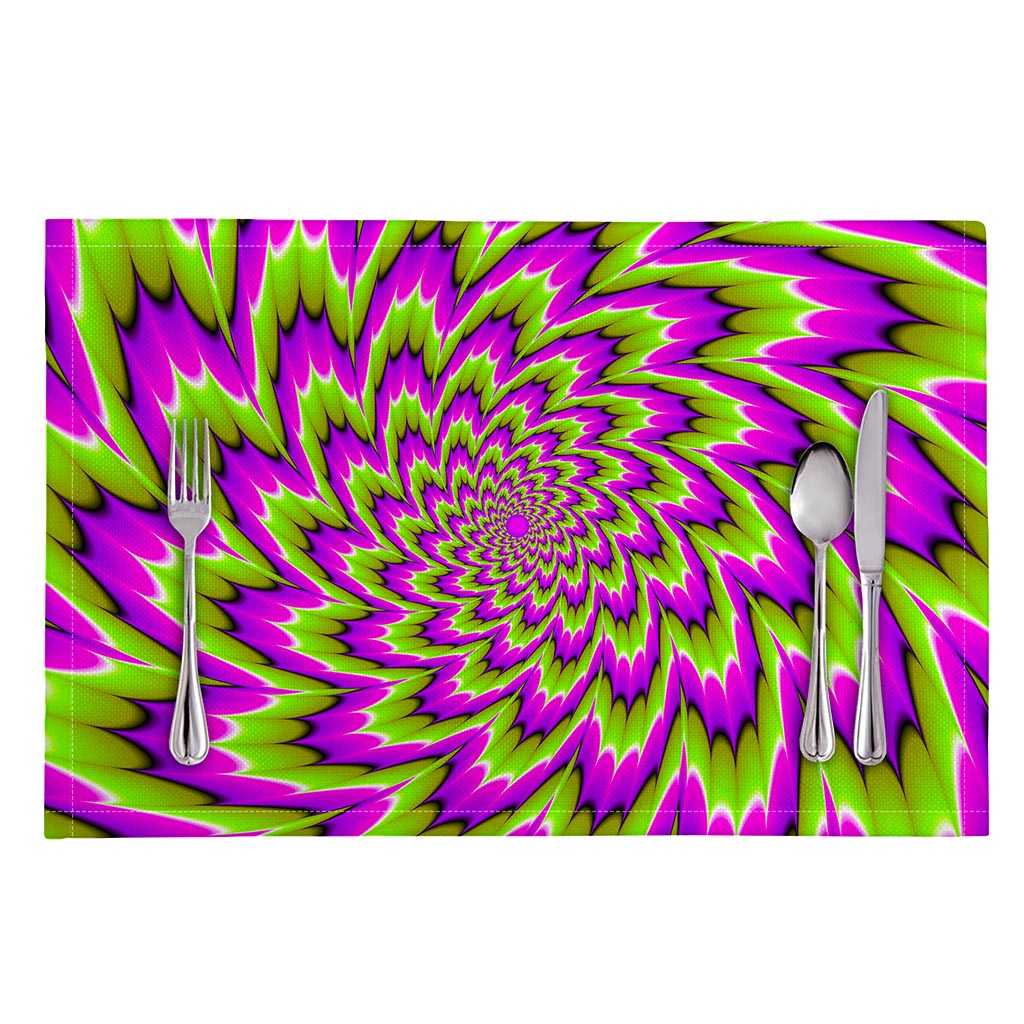 Green Explosion Moving Optical Illusion Placemat
