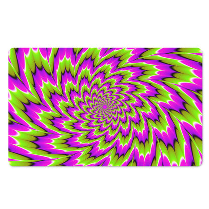 Green Explosion Moving Optical Illusion Polyester Doormat