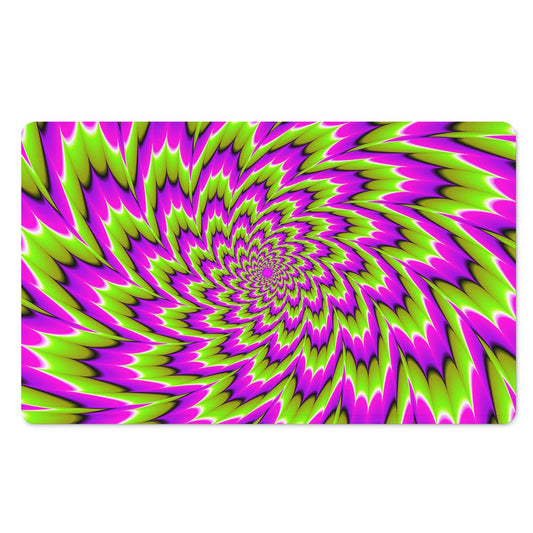 Green Explosion Moving Optical Illusion Polyester Doormat