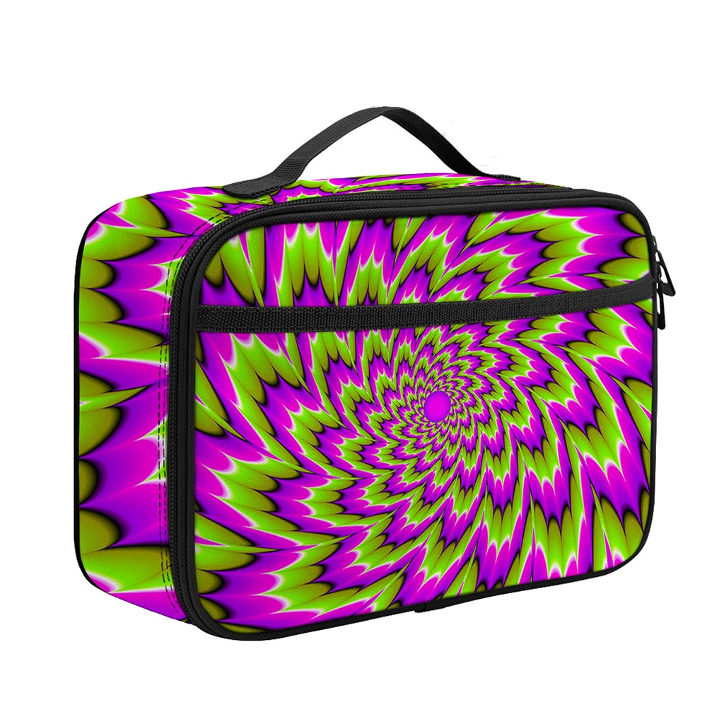 Green Explosion Moving Optical Illusion Portable Lunch Bag