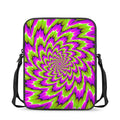 Green Explosion Moving Optical Illusion Rectangular Crossbody Bag