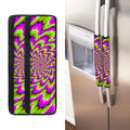 Green Explosion Moving Optical Illusion Refrigerator Handle Covers