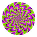 Green Explosion Moving Optical Illusion Round Blanket