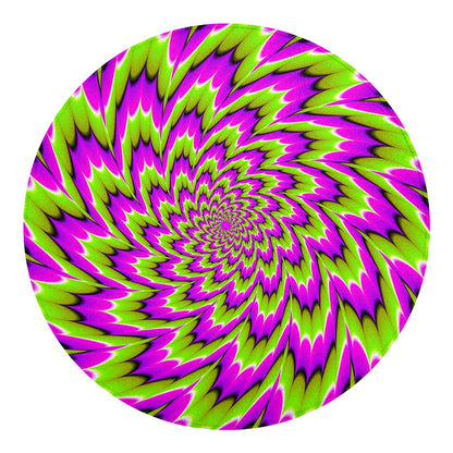 Green Explosion Moving Optical Illusion Round Blanket