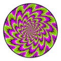 Green Explosion Moving Optical Illusion Round Floor Mat