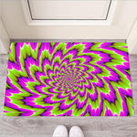 Green Explosion Moving Optical Illusion Rubber Doormat