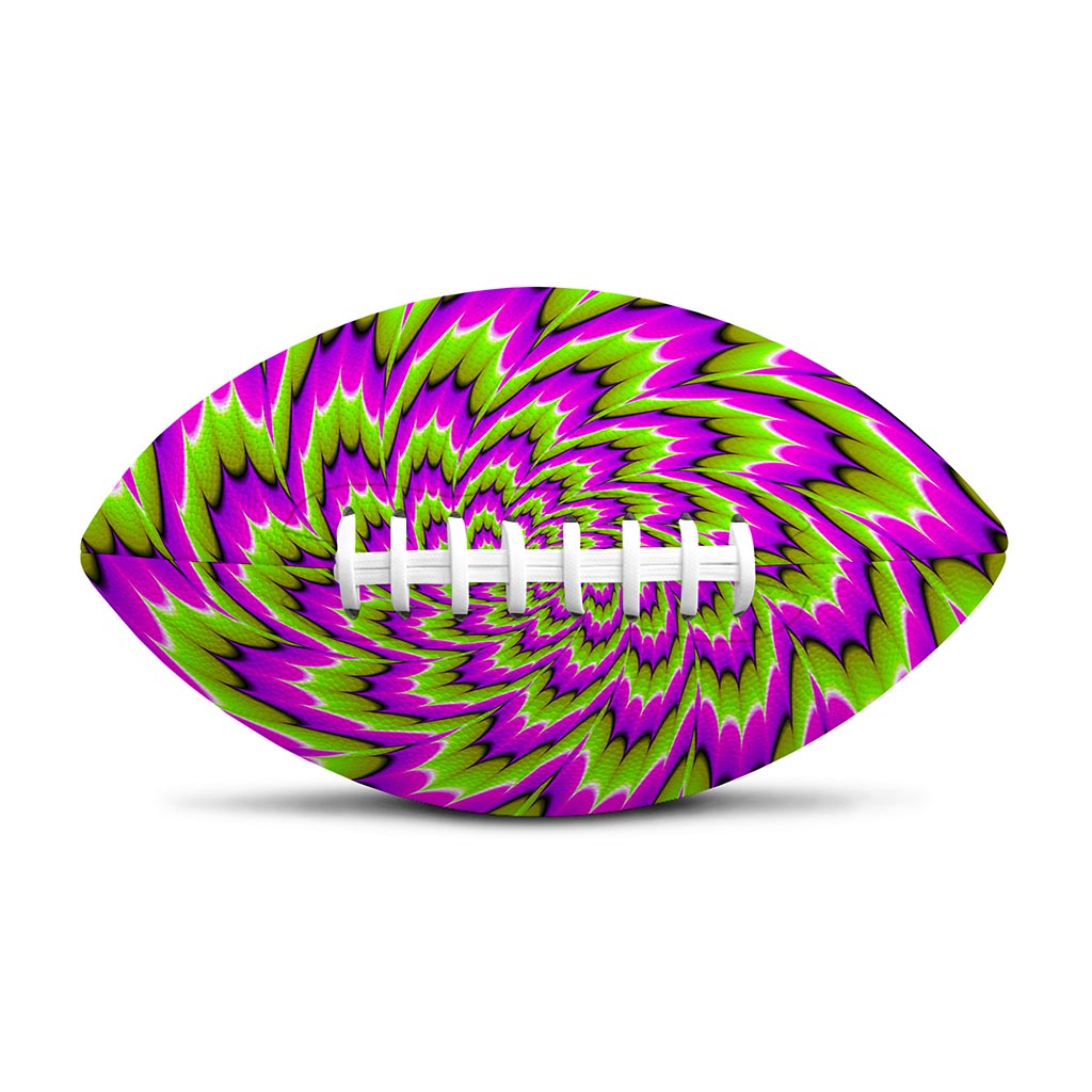 Green Explosion Moving Optical Illusion Rugby Ball