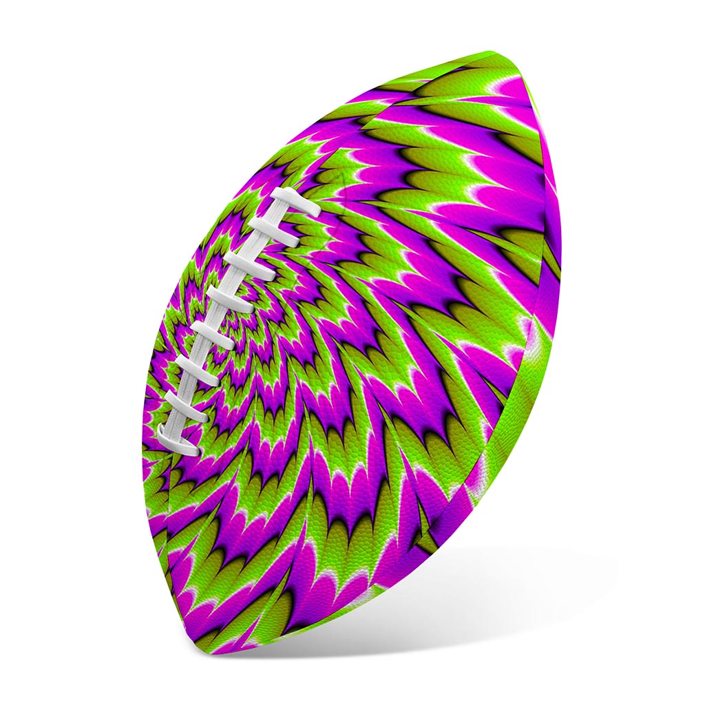 Green Explosion Moving Optical Illusion Rugby Ball
