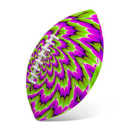 Green Explosion Moving Optical Illusion Rugby Ball
