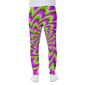 Green Explosion Moving Optical Illusion Scuba Joggers