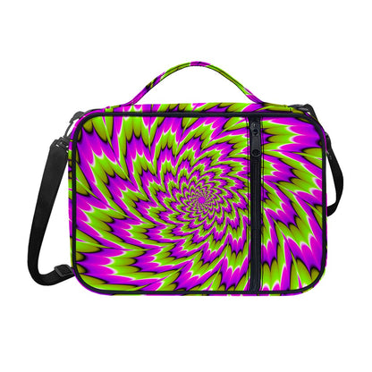 Green Explosion Moving Optical Illusion Shoulder Strap Bible Bag