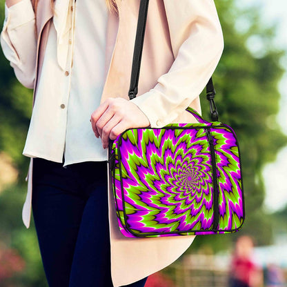 Green Explosion Moving Optical Illusion Shoulder Strap Bible Bag