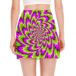 Green Explosion Moving Optical Illusion Side Slit Mini Skirt